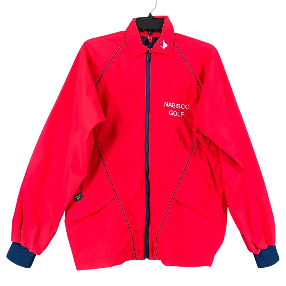 Nabisco Pro Quip Golf Gore-Tex Jacket Men XL Waterproof Red Raincoat Outdoor
